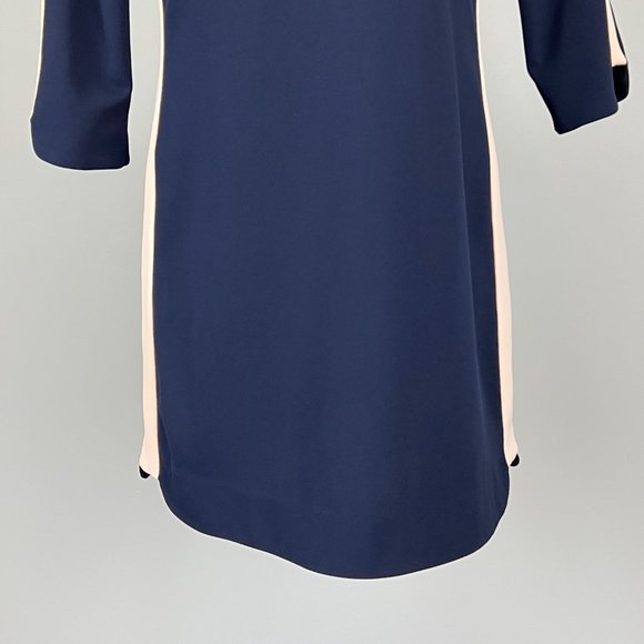 Vince Camuto Navy Blue Side Stripe Shift Dress 14 - Picture 4 of 10